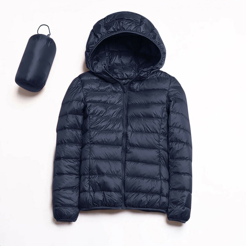 女性のためのフード付き軽量ジャケット,防風コート,リサイクルされた断熱材,ショートダウンコート,暖かい
