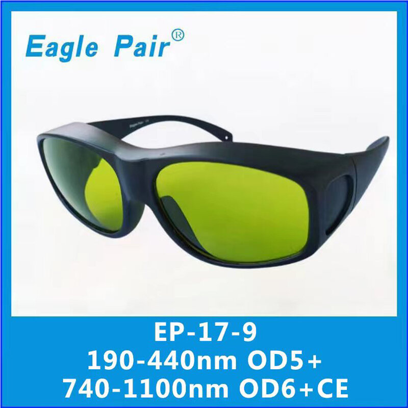 Gafas de protección láser EP-17, 755nm, 808nm, 980nm, 1064nm, 190-440nm, OD5 + 740-1100nm, OD6 +