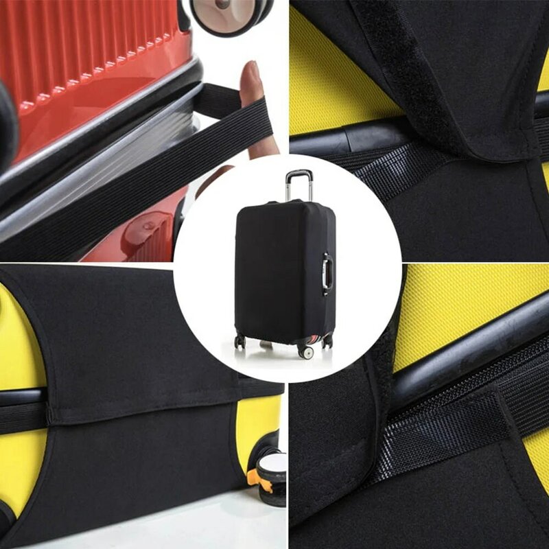 Luggage Cover Suitcase Protector Robot Bear Pattern Thicken Elasticity Dust Cover Anti-Scratch Protective Set 18-32 Inch Trolley