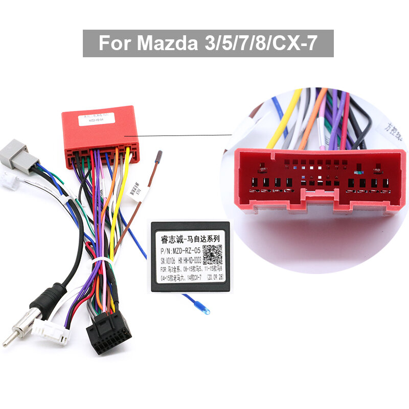 Жгут проводов 16-контактный адаптер Canbus Box для Mazda 2/3/5/6/7/8/Φ/Android автомобильный радиокабель