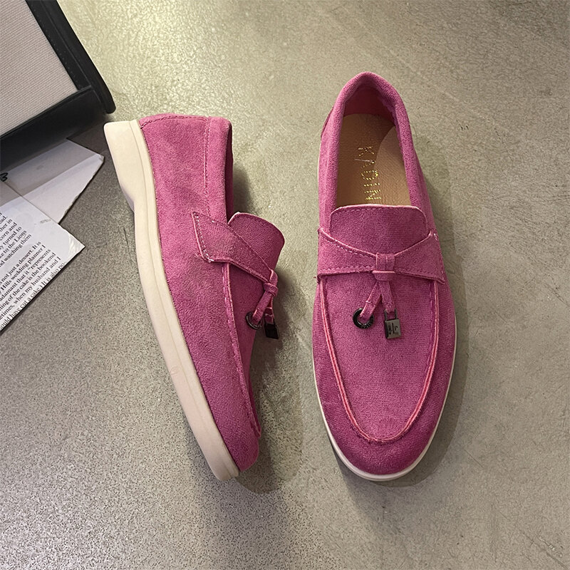 Sport Women Flats Shoes 2023 New Trend Spring Autumn Platform Suede Loafers Shoes Casual Ladies Walking Non Slip Chaussure Femme