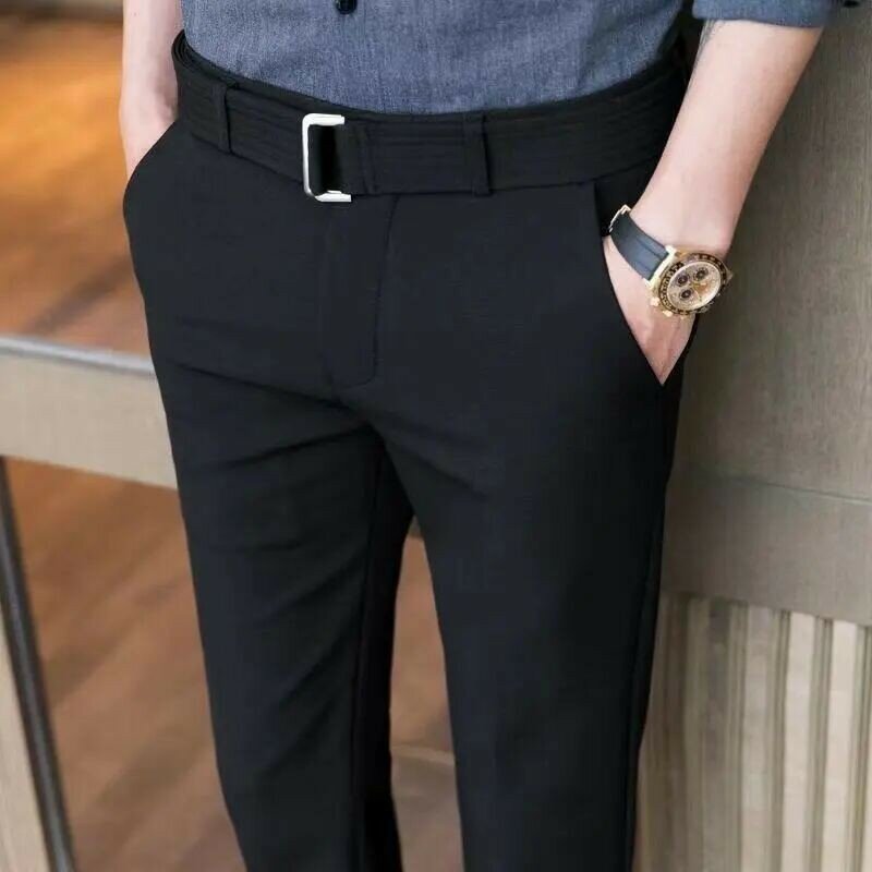 2024 Korean Men's Casual Pants Men's High Quality Suit Pants Breathable And Comfortable Casual Pants Men's Tracksuit Pants