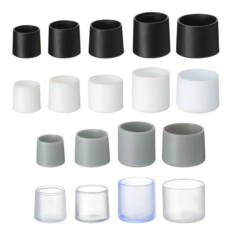 10pcs/set Table Non-Slip Covers Floor Protectors Socks Chair Leg Caps Silicone Pads Furniture Feet Plastic Pipe Cover