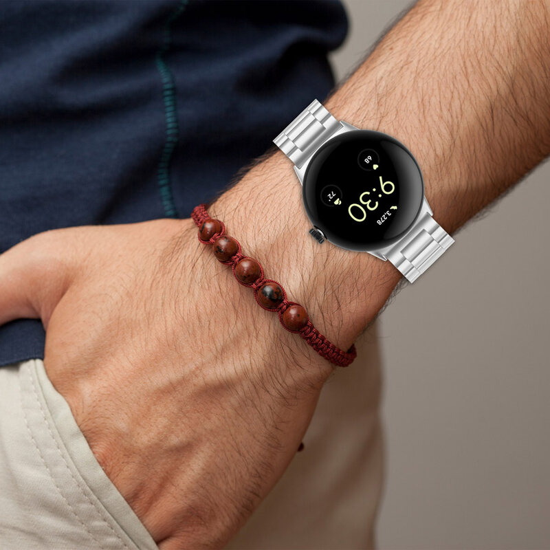 Correa de acero inoxidable para Google Pixel Watch 2, pulsera de repuesto para Google Pixel Watch Band, accesorios de Correa de Metal sin huecos