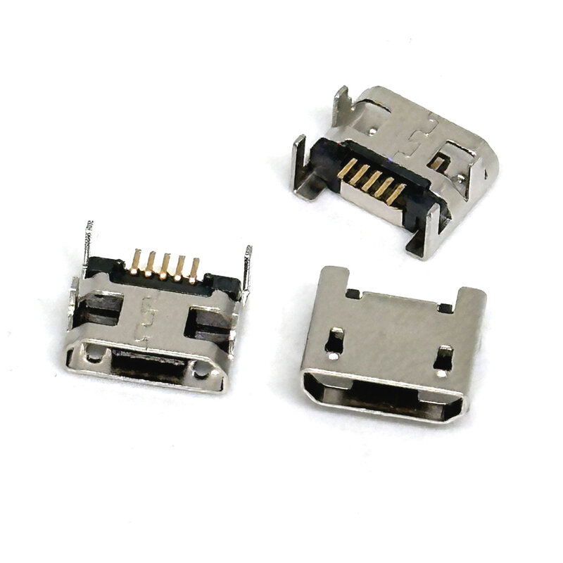 5Pin Micro USB Connector Female Port Jack Solder Plug SMD SMT Android Phone Data Charging Socket 5P Micro USB DIY Repair Adapter