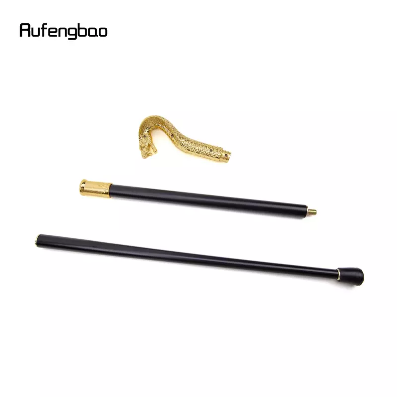 Golden Luxury Snake Handle Fashion Walking Stick for Party Decorative Walking Cane Elegant Crosier Knob Walking Stick 93cm