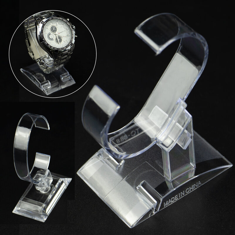 Relógio transparente Display Rack Titular, Stand Case, luxo homem relógio pulseira jóias, pulseira titular, venda, 1pc
