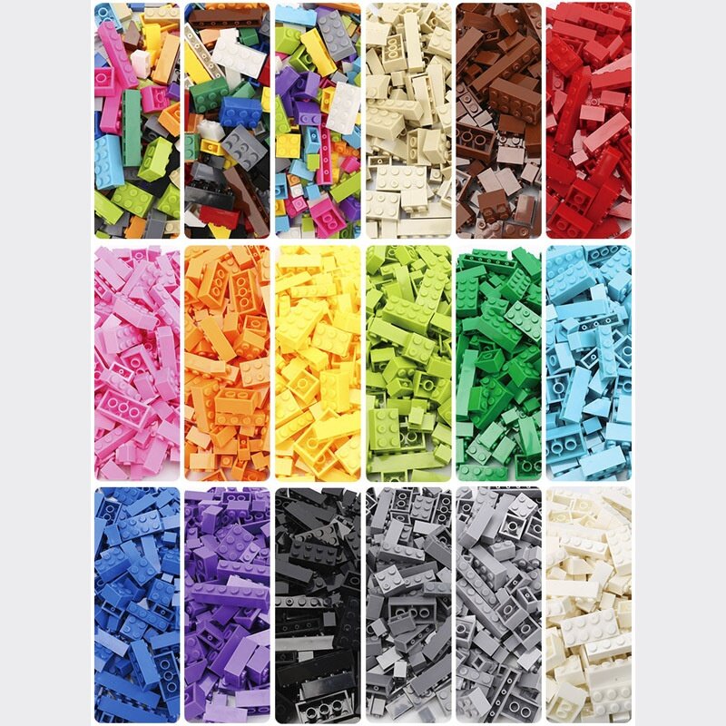 120 Stück Bausteine Bulk Lot Pack sortiert nach Farbe Ziegel Block platte Spielzeug kleine Partikel Bulk-kompatible Legoeds