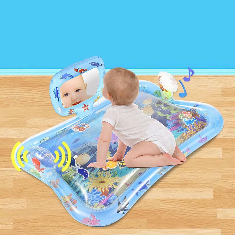 Inflatable Baby Water Mat PVC Play Mat For Boys Girls Infants Inflatable Baby Water Mat For Baby Boy Girl PVC Infants Toddlers
