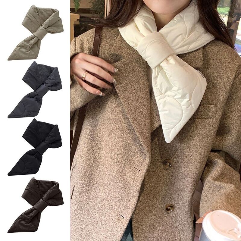 Bufanda de cuello de oreja pequeña para mujer, chal de algodón cálido, protección contra el frío, informal, Invierno