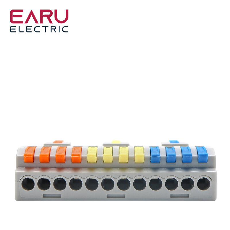 Mini Multi-In And Multi-Out Quick Connector Wire Compact Conductor Spring Splicing Wiring Connector Push-in Terminal Block