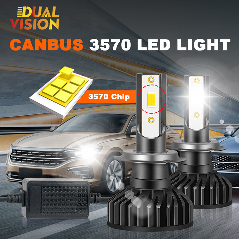 Mini Canbus H4 H7 LED faro Auto 30000LM 300W 6000K 8000K lampada H1 9005 HB3 9006 HB4 H8 H9 H11 fendinebbia lampadine Auto