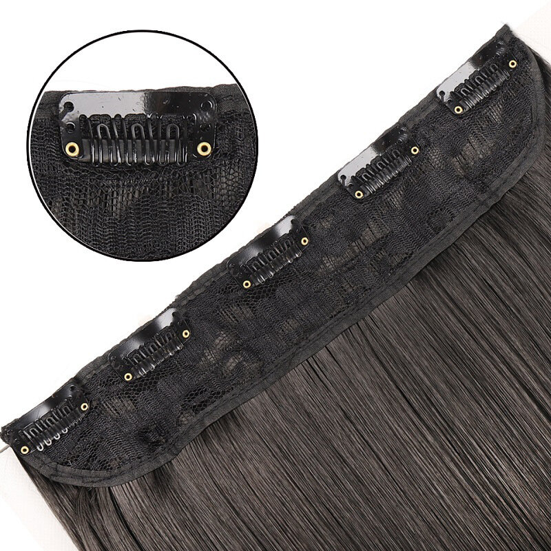 Парик Из прямых волос цельный 5-карточный длинный прямой волос бесшовный парик для наращивания волос