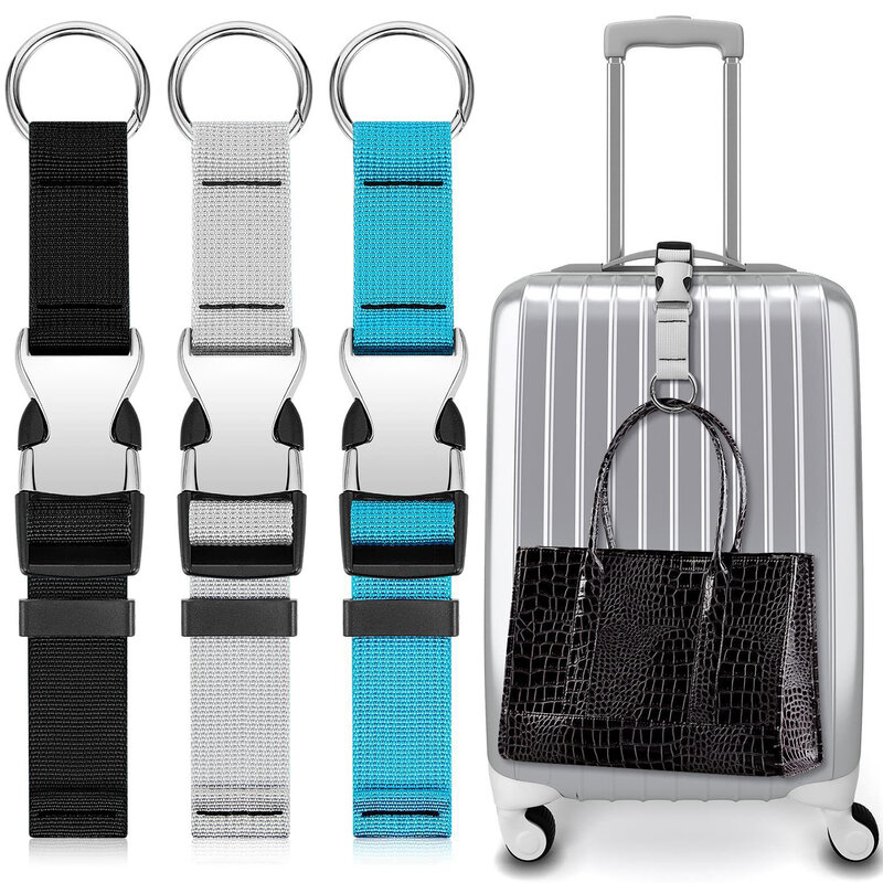1 PC przenośna czarny Nylon paski do bagażu walizka uchwyt na pasy chwytak dodać torbę klamerka do torebki użycia do przenoszenia Multitool