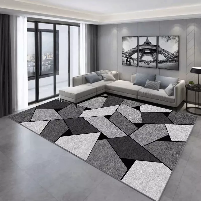 Tappeto geometrico nordico per soggiorno arredamento moderno di lusso divano tavolo tappeti per grandi aree tappetino da bagno Alfombra Para Cocina Tapis