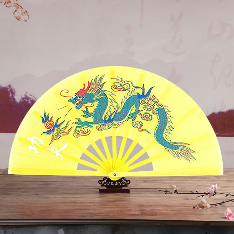 Веер с гладкими краями, элегантный складной веер в китайском стиле, прочный изысканный узор для Тай Чи, классический танцевальный домашний декор, китайский