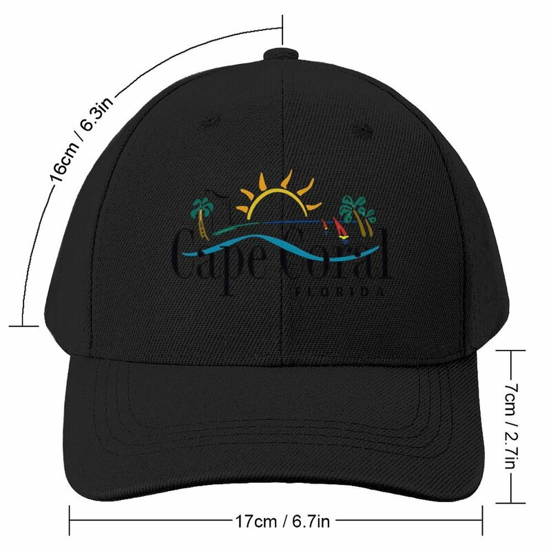 Boné de beisebol fofo para homens e mulheres, logotipo oficial do Cabo Coral, chapéu fofo, marca de capuz esportivo, chapéu selvagem