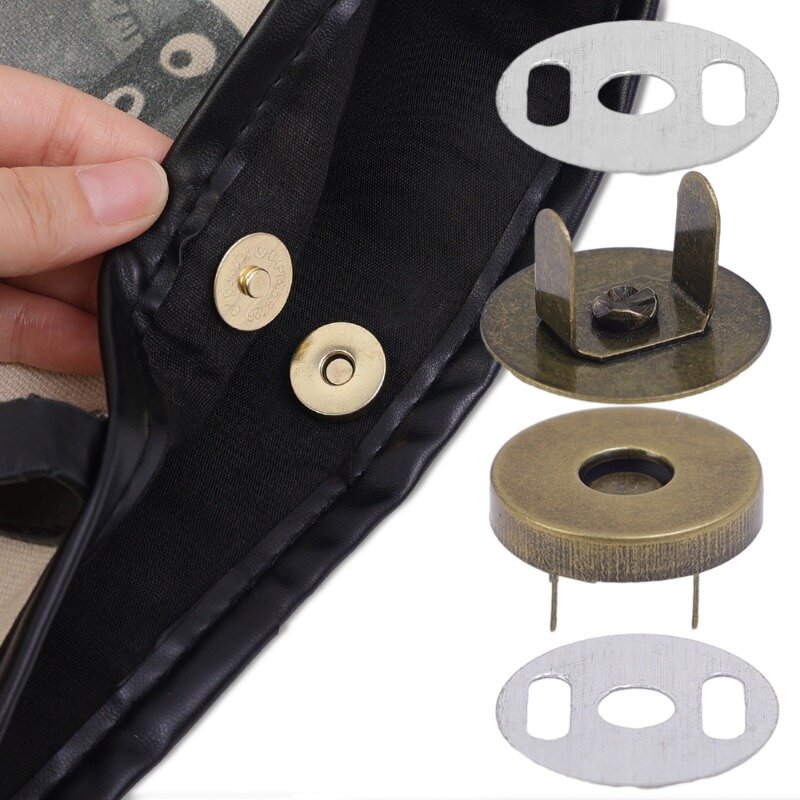 12-40 pz chiusura magnetica invisibile bottoni borsa senza punto portafoglio cappotto borse fibbia magnetica parti di bagagli in metallo accessori