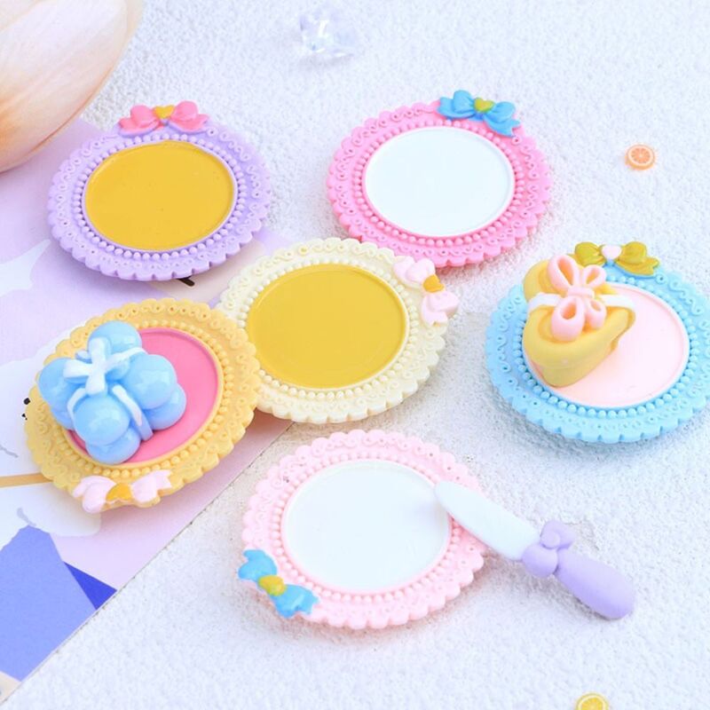 20pcs New Resin Slime Charms Lace Plate Flatback DIY Crafts Accessories Colorful Mixed Embellishments