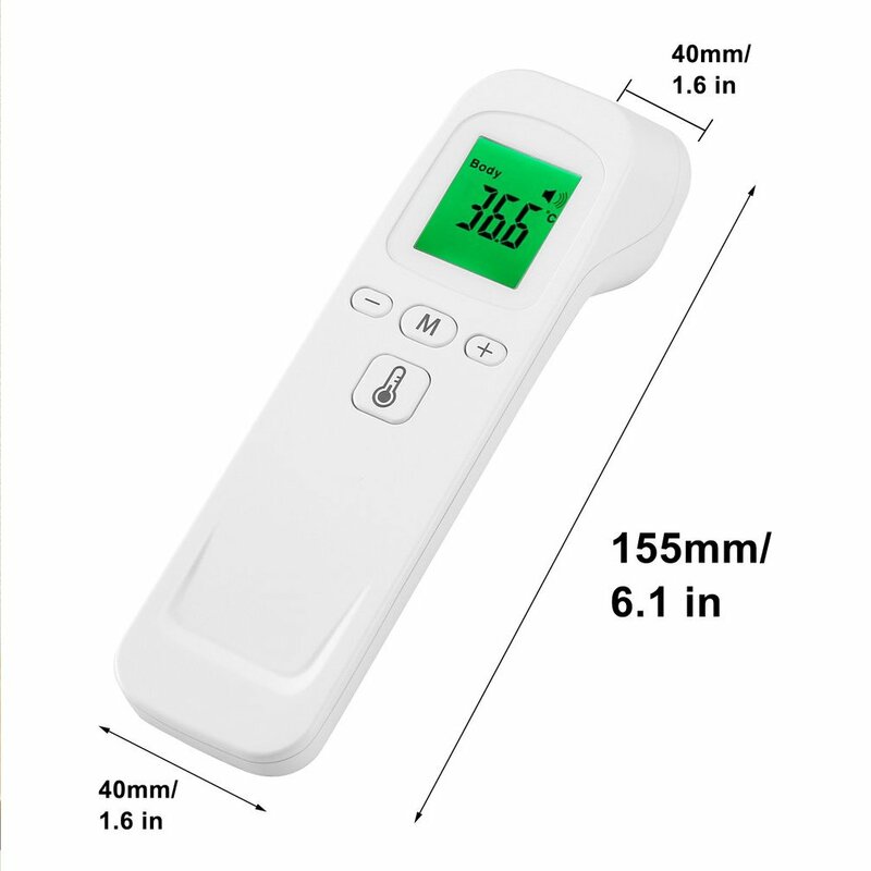 Termómetro Digital electrónico para la frente, medidor de temperatura corporal sin contacto, medidor de fiebre para adultos y niños, precisión clínica