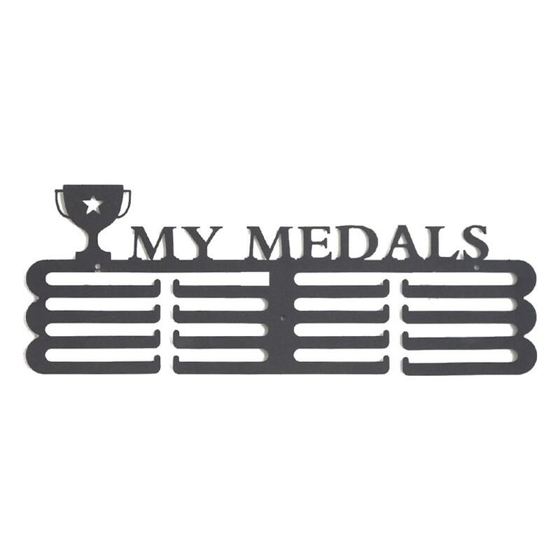 9Type Awards Display Shelf Medal Holder Rack Metal Frame Iron Medal Home Race Mounted Office Medal Decor Games Wall Hangers M5R2