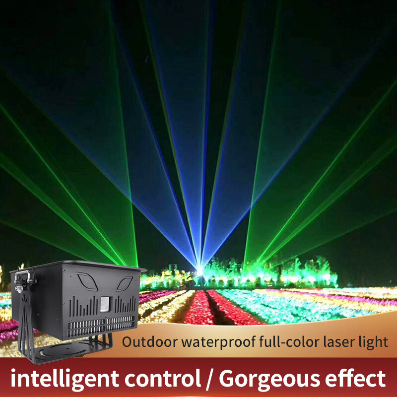 High Power RGB Animation Laser Light 3D Laser Light ILDA DMX 512 Laser Projector Scanner Laser Effect for Stage Party Outdoor