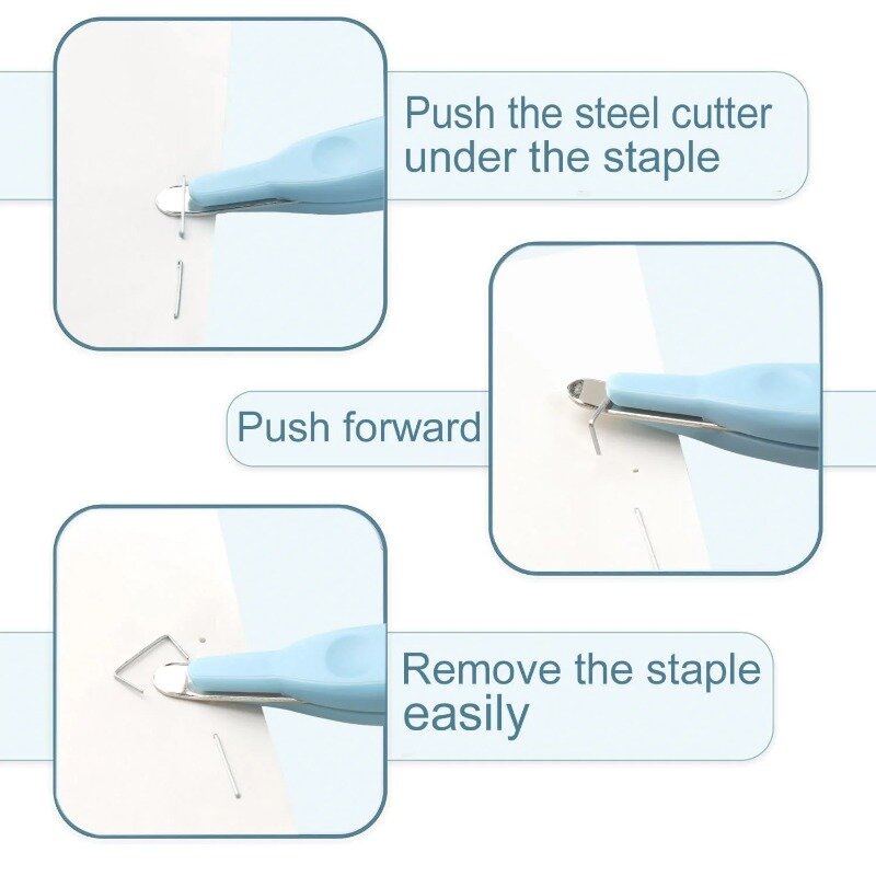 1pcs Push Style Portable Magnetic Staples Removal Tool Flat Staple Remover for Office Binding Supplies School Stationery