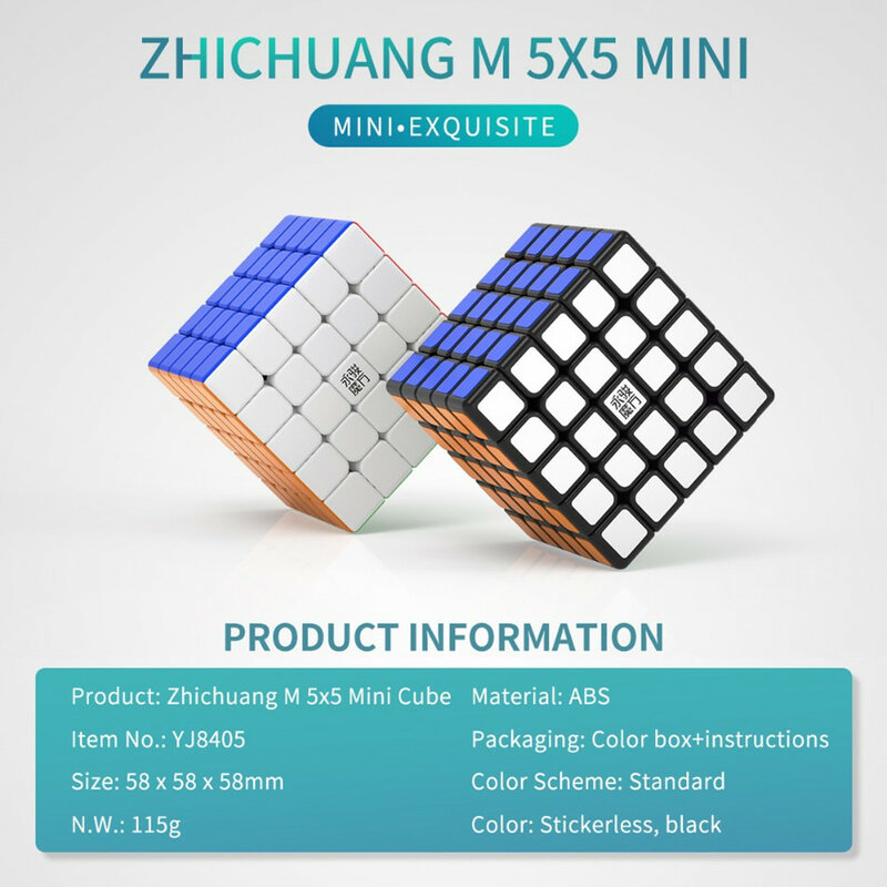 YJ Zhilong Mini 3X3 M 4X4 M 5X5 M Kubus Kecepatan Magnetik Ukuran Kecil YongJun Zhilong 3 M 4 M 5 M Mainan Gelisah Teka-teki Cubo Magico
