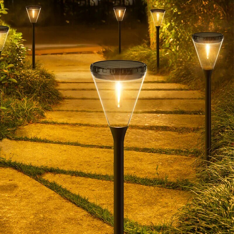 Lámparas de jardín al aire libre con luz Solar, iluminación de Villa de resaltado, luces de jardín de paisaje, lámpara de césped controlada, luz decorativa