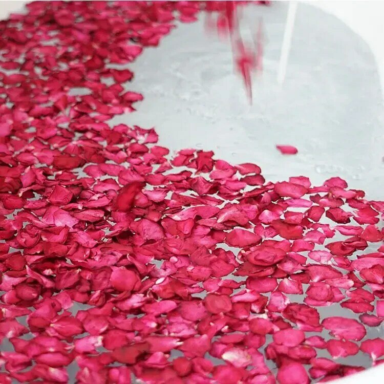 1Pack Dried Rose Petals Natural Flower Bath Spa Whitening Shower Dry Rose Flower Petal Bathing Relieve Fragrant Body Massager