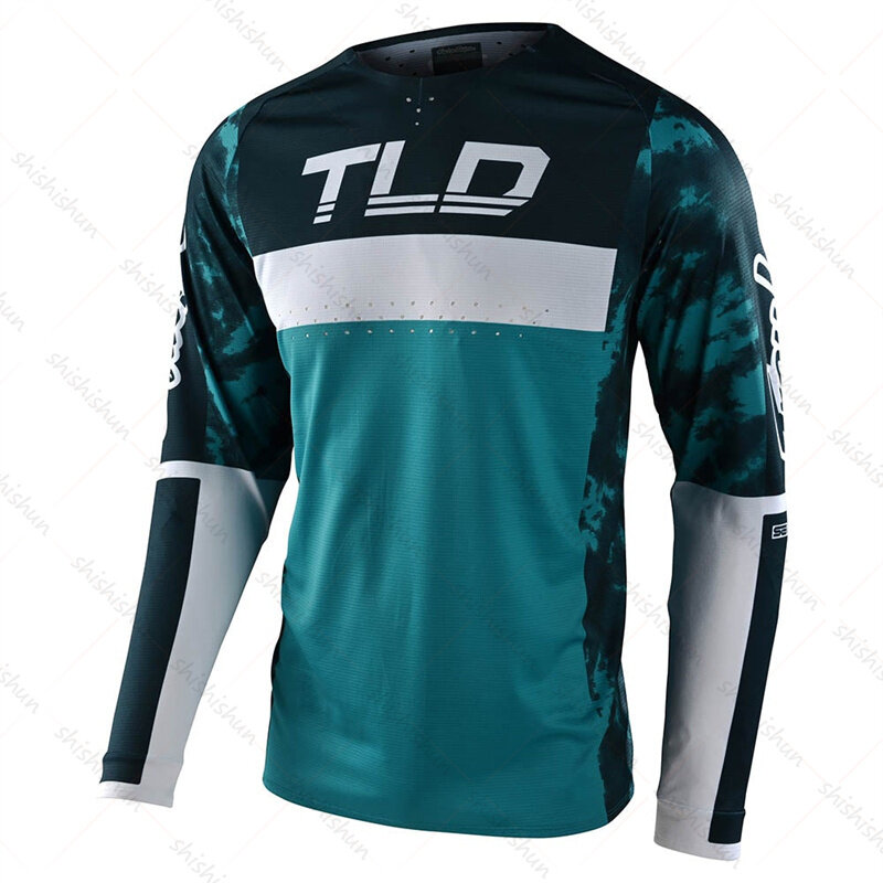 Maillot de cyclisme camouflage à manches longues pour homme, chemise de motocross à séchage rapide, vêtements de cyclisme sur route, descente, VTT, DH, MX, 2024
