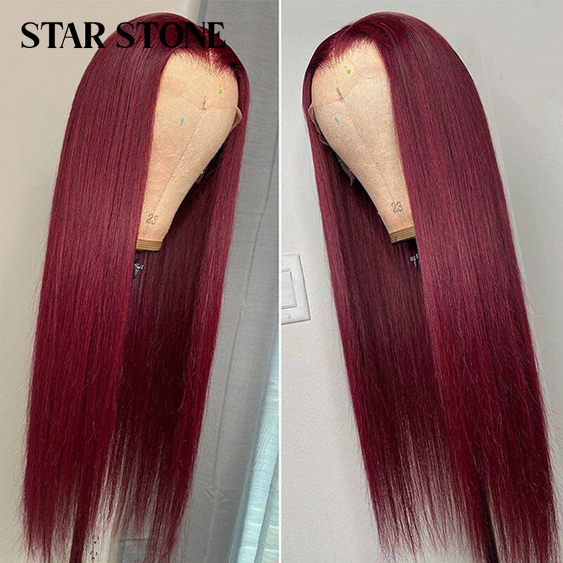 99j Burgundy Short Straight Bob Human Hair Wigs Long Bone Wig Lace Front Human Hair Wigs Pre Plucked 13x4 Lace Wigs Remy Hair