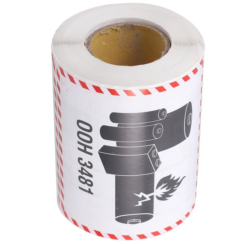Accessori per etichette da 300 pezzi etichette di avvertenza al litio adesivi di avvertenza sigillano la carta patinata della scatola per