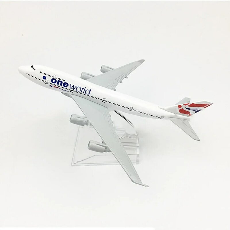 Модель самолета B747 из сплава в масштабе 1/400, самолет 16 см для великобритании и всего мира, модель Боинга 747, игрушки, украшение, коллекция подарков для детей