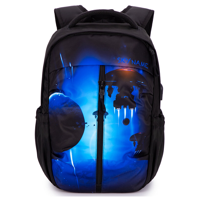 Nowe chłopięce torby szkolne uczniowie Cartoon 3D plecaki dla dzieci USB ładujące wielofunkcyjne torby dziecięce plecak Infantil