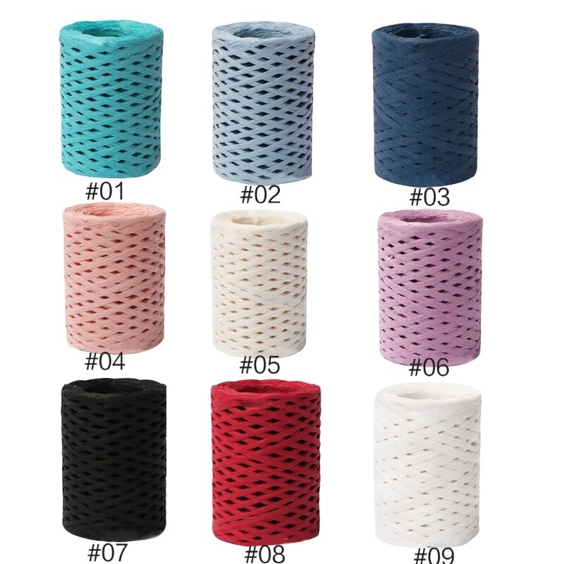 150m/492feet Christmas Raffia Ribbon For Crafts Gift Wrap Raffia Yarn For Crocheting Hats Raffia Yarn For Crocheting Bag