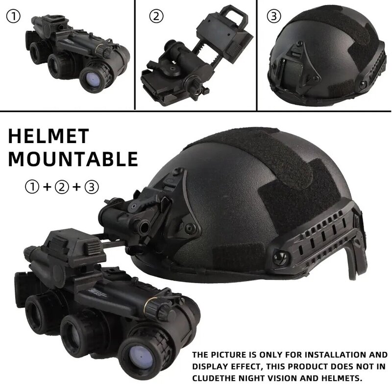 BOOIU 전술 헬멧 NVG 거치대 브래킷, PVS15/18 GPNVG18 나이트 비전 고글 거치대 브래킷 마운트 헬멧 액세서리, L4G24