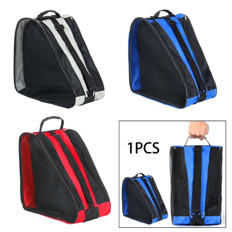 Roller Skate Bag Handbag Carry Case Oxford Cloth Inline Skate Bag Mesh Pockets Ice Skate Bag for Girls Women Kids Children Adult