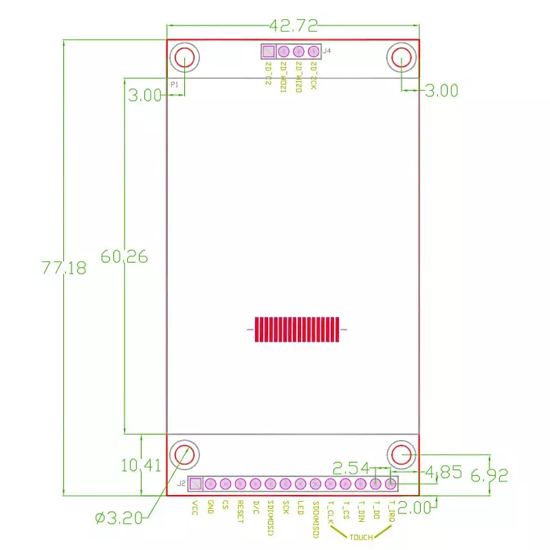 2.4 Cal SPI TFT Panel dotykowy LCD ILI9341 Chicp moduł portu szeregowego z wyświetlaczem szeregowym PBC 240x320 SPI