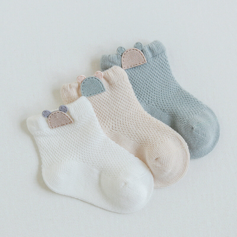 3Pairs/lot Summer Spring New Baby Socks Cotton Animal Socks strawberry Cute Cool Thin Kids Socks Mesh Colorful Children Socks