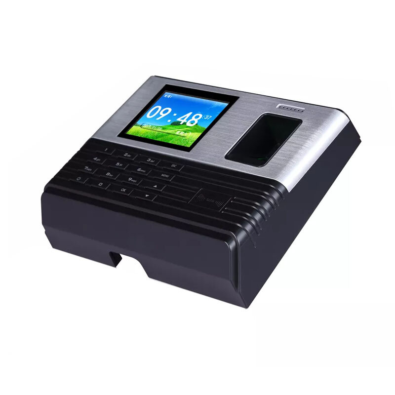 Realandtcp/ip wifi rfidカード指紋時間移動機A-L355 p2pクラウドサービス生体認証タイムレコーダー (バッテリー付き)
