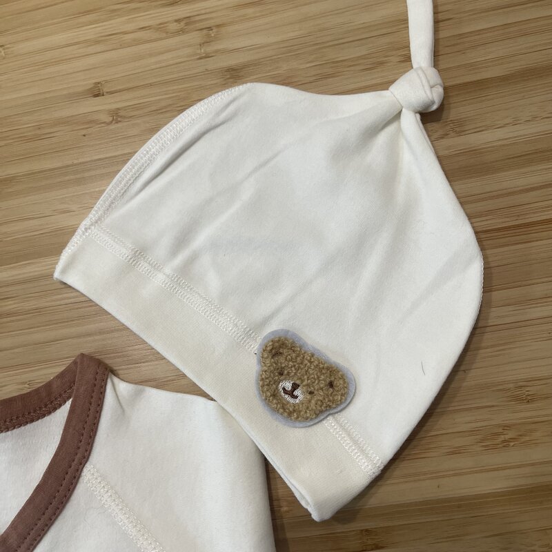 Combinaison imprimée brodée à manches longues pour nouveau-né, chemise personnalisée en pur coton pour bébé, printemps et automne