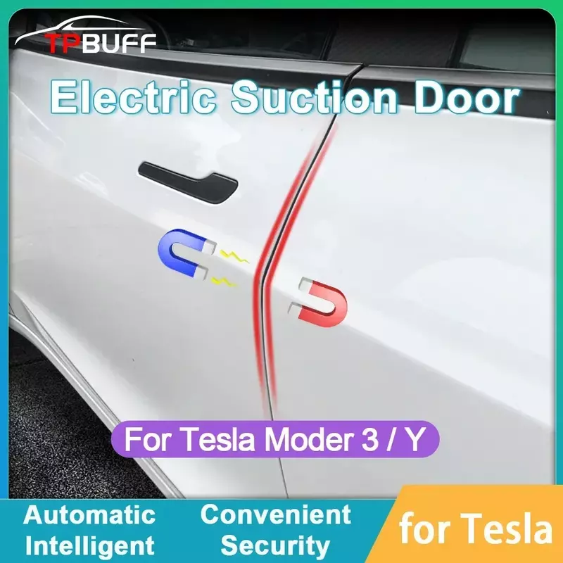 Smart Electric Suction Door Lock 2024 Model 3 Highland for Tesla ModelY Automatic Soft Close Anti Pinch Super Silence Accessorie