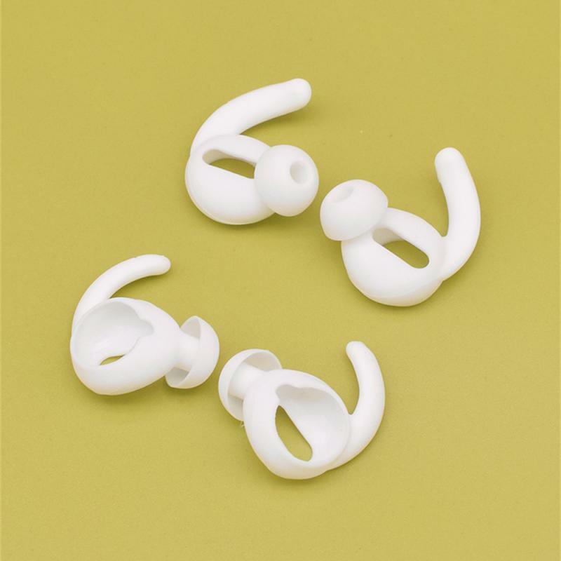 Capa de silicone macia para Airpods, manga protetora, fone de ouvido antiderrapante intra-auricular com pontas de gancho, pares