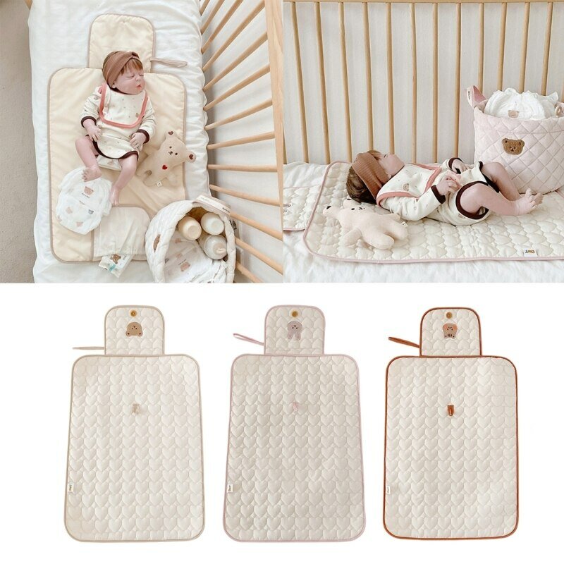 Dobrável infantil bebê mudando kit pad, impermeável, cama do bebê, fralda mat, colchão