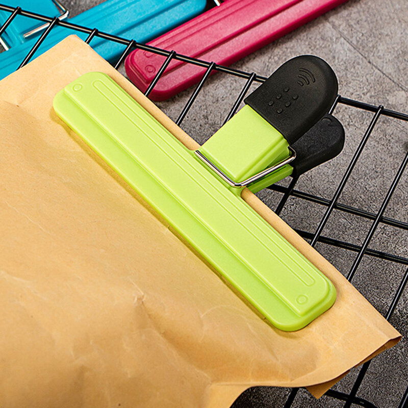 Klip tas belanja tugas berat kedap udara klip untuk kantor dapur tas plastik warna-warni klip untuk makanan ringan kopi dan tas belanja