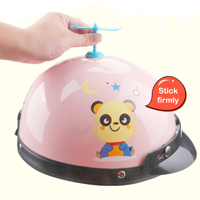 Petit ventilateur créatif pour casque de moto, décoration auto-arina, hélice rotative de personnalité, libellule amusante pour l'enfance