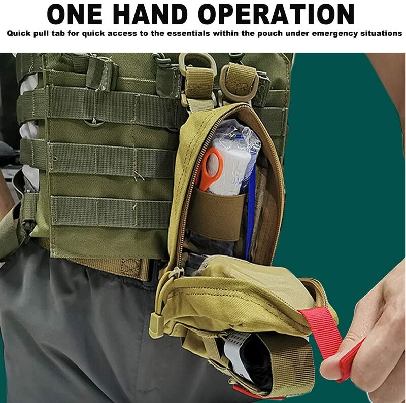 Molle titular torniquete bolsa médica tático primeiros socorros bolsa kit pequeno trauma ifak bolsa emergência emt kit para acampamento caminhadas