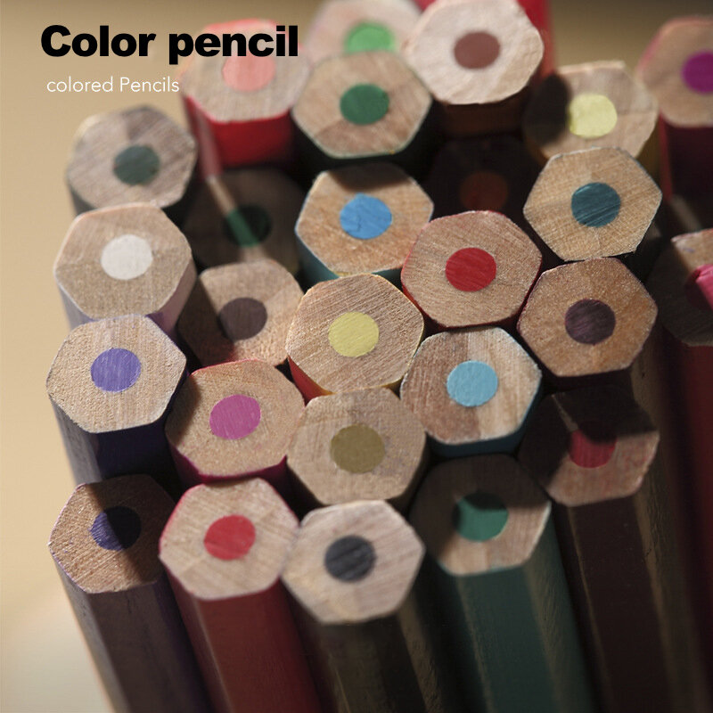 ชุดดินสอสี12/24/48/72สีประกอบด้วยที่เหลาดินสอไม้ยางลบเครื่องเขียนงานศิลปะสำหรับโรงเรียน