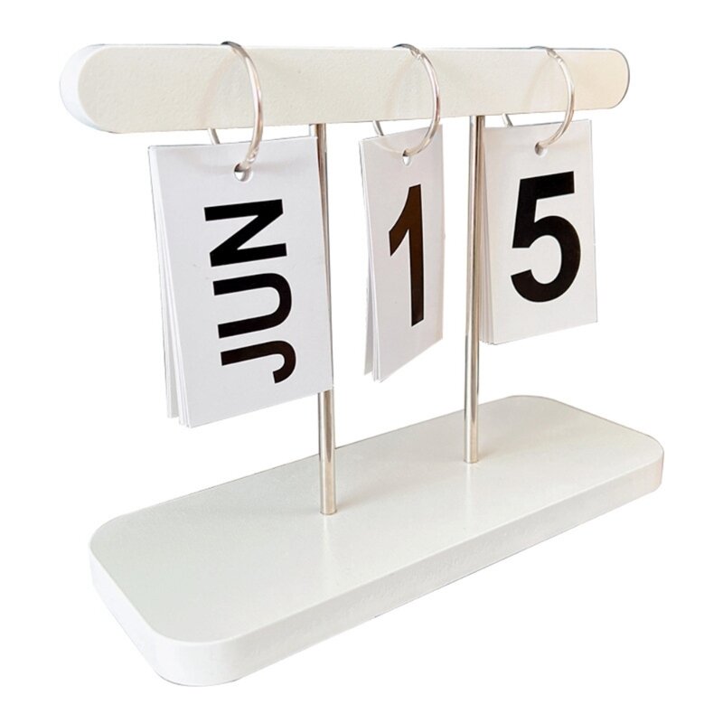 Kalendarz na biurko, codzienny mini kalendarz na biurko, kalendarz podwójną cewką, stojąca klapka, mały kalendarz na biurko,